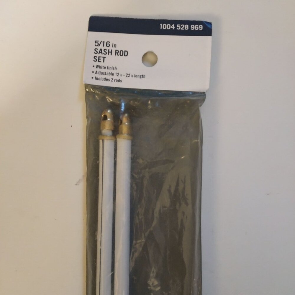 5/16 In Sash Rod Set Adjustable Telescoping Window Curtain Rods-NEW - Picture 3 of 5